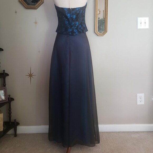 Zum Zum By Niki Livas 90s alt Two Piece Formal Dress Gown Vintage 11-12 - Picture 4 of 7